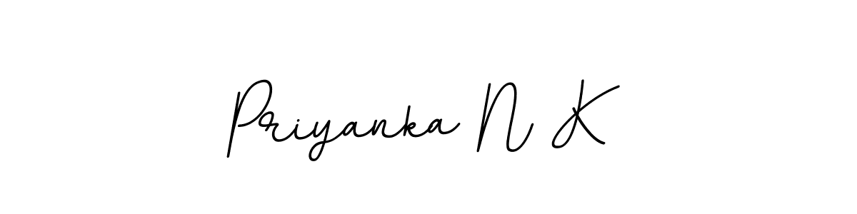 Use a signature maker to create a handwritten signature online. With this signature software, you can design (BallpointsItalic-DORy9) your own signature for name Priyanka N K. Priyanka N K signature style 11 images and pictures png