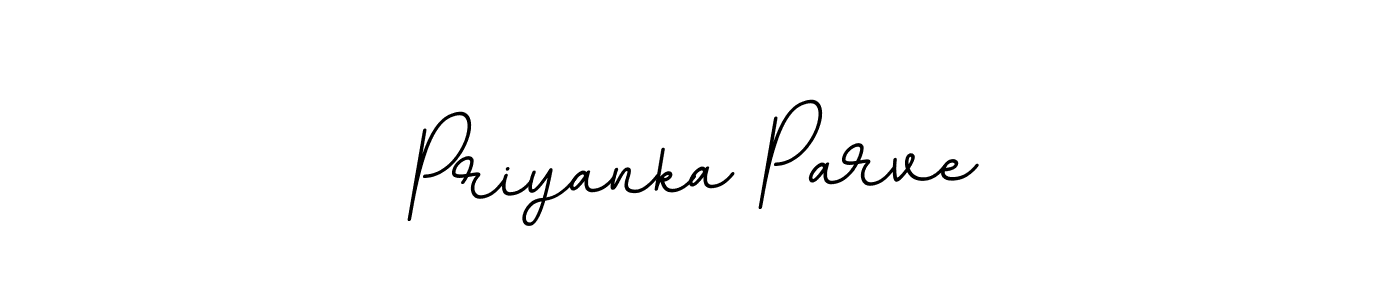 Make a beautiful signature design for name Priyanka Parve. With this signature (BallpointsItalic-DORy9) style, you can create a handwritten signature for free. Priyanka Parve signature style 11 images and pictures png