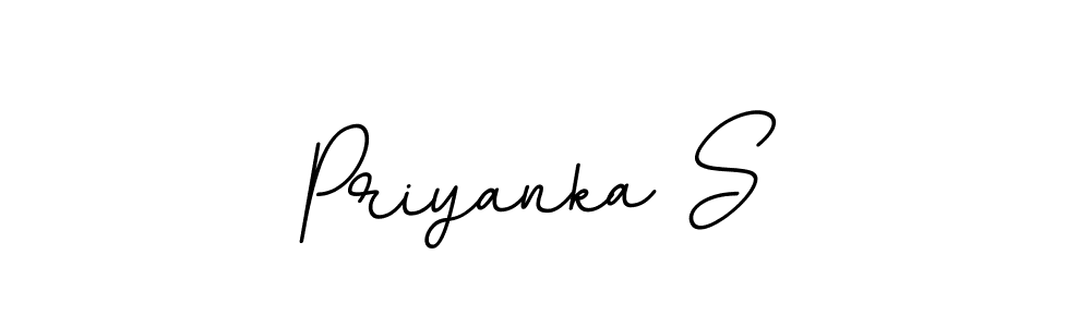 It looks lik you need a new signature style for name Priyanka S. Design unique handwritten (BallpointsItalic-DORy9) signature with our free signature maker in just a few clicks. Priyanka S signature style 11 images and pictures png