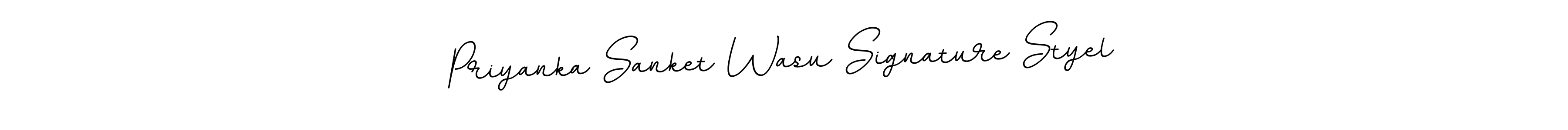 How to make Priyanka Sanket Wasu Signature Styel name signature. Use BallpointsItalic-DORy9 style for creating short signs online. This is the latest handwritten sign. Priyanka Sanket Wasu Signature Styel signature style 11 images and pictures png