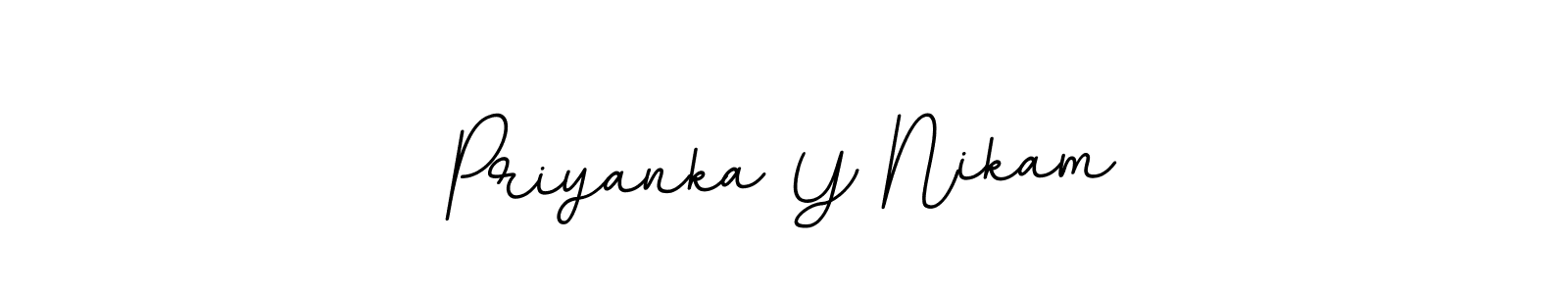 BallpointsItalic-DORy9 is a professional signature style that is perfect for those who want to add a touch of class to their signature. It is also a great choice for those who want to make their signature more unique. Get Priyanka Y Nikam name to fancy signature for free. Priyanka Y Nikam signature style 11 images and pictures png