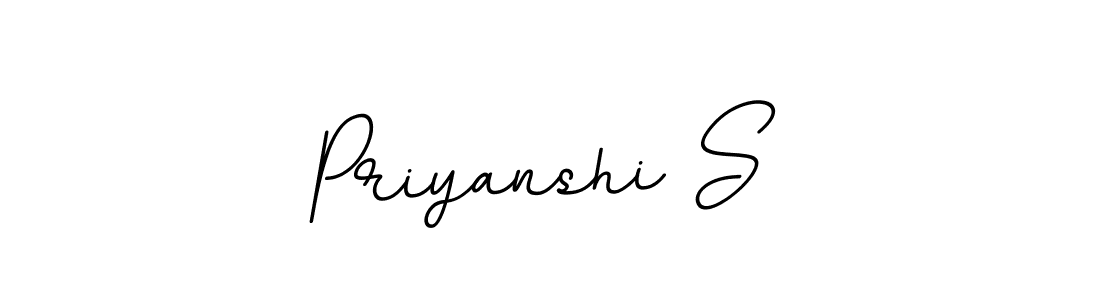 Use a signature maker to create a handwritten signature online. With this signature software, you can design (BallpointsItalic-DORy9) your own signature for name Priyanshi S. Priyanshi S signature style 11 images and pictures png