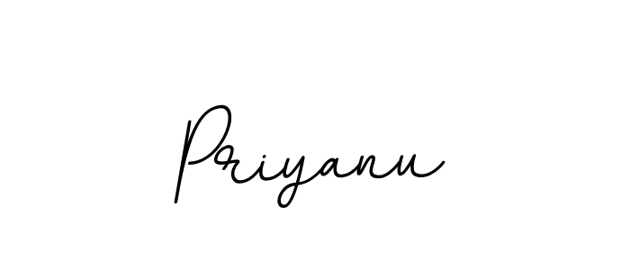Use a signature maker to create a handwritten signature online. With this signature software, you can design (BallpointsItalic-DORy9) your own signature for name Priyanu. Priyanu signature style 11 images and pictures png