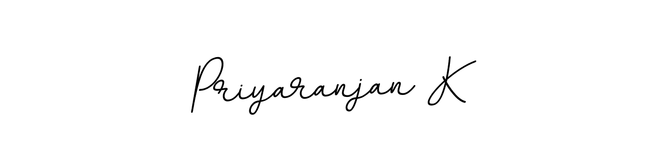 You should practise on your own different ways (BallpointsItalic-DORy9) to write your name (Priyaranjan K) in signature. don't let someone else do it for you. Priyaranjan K signature style 11 images and pictures png