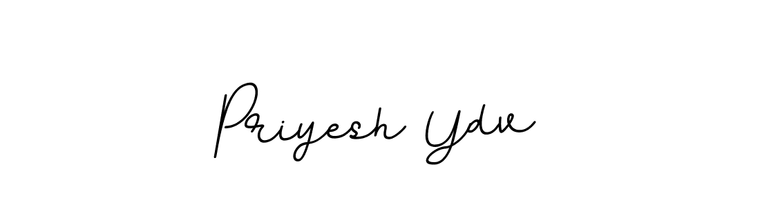 How to make Priyesh Ydv name signature. Use BallpointsItalic-DORy9 style for creating short signs online. This is the latest handwritten sign. Priyesh Ydv signature style 11 images and pictures png