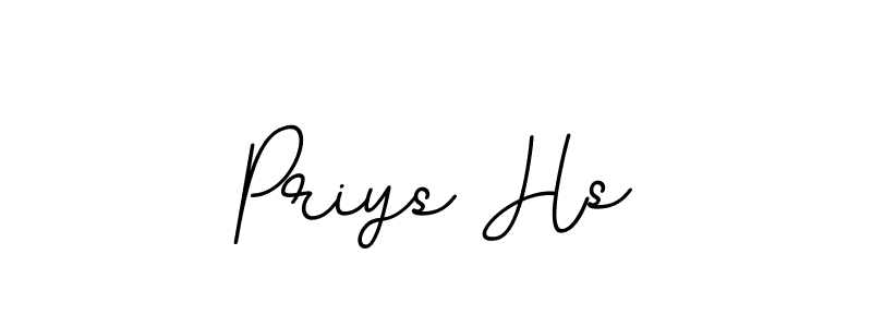 It looks lik you need a new signature style for name Priys Hs. Design unique handwritten (BallpointsItalic-DORy9) signature with our free signature maker in just a few clicks. Priys Hs signature style 11 images and pictures png