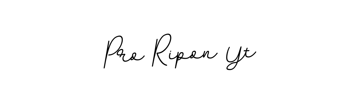 Design your own signature with our free online signature maker. With this signature software, you can create a handwritten (BallpointsItalic-DORy9) signature for name Pro Ripon Yt. Pro Ripon Yt signature style 11 images and pictures png