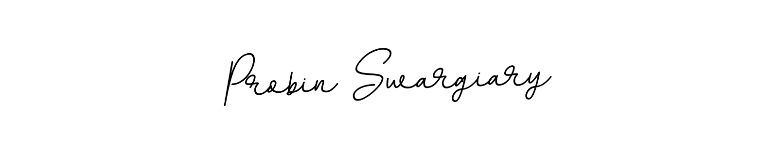 Create a beautiful signature design for name Probin Swargiary. With this signature (BallpointsItalic-DORy9) fonts, you can make a handwritten signature for free. Probin Swargiary signature style 11 images and pictures png