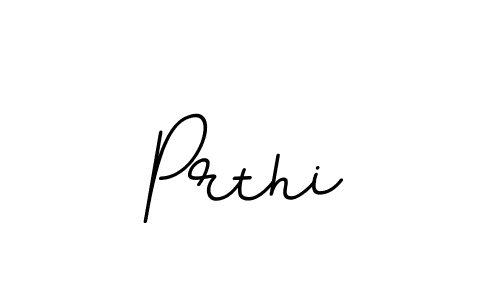 Make a beautiful signature design for name Prthi. With this signature (BallpointsItalic-DORy9) style, you can create a handwritten signature for free. Prthi signature style 11 images and pictures png