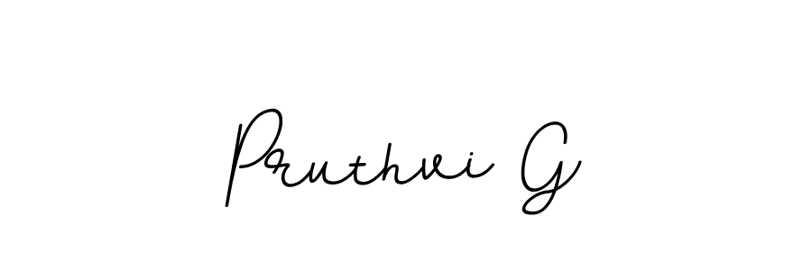 Pruthvi G stylish signature style. Best Handwritten Sign (BallpointsItalic-DORy9) for my name. Handwritten Signature Collection Ideas for my name Pruthvi G. Pruthvi G signature style 11 images and pictures png