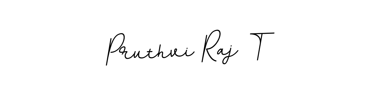 How to make Pruthvi Raj T name signature. Use BallpointsItalic-DORy9 style for creating short signs online. This is the latest handwritten sign. Pruthvi Raj T signature style 11 images and pictures png