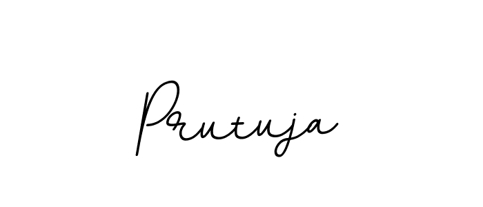 Design your own signature with our free online signature maker. With this signature software, you can create a handwritten (BallpointsItalic-DORy9) signature for name Prutuja. Prutuja signature style 11 images and pictures png