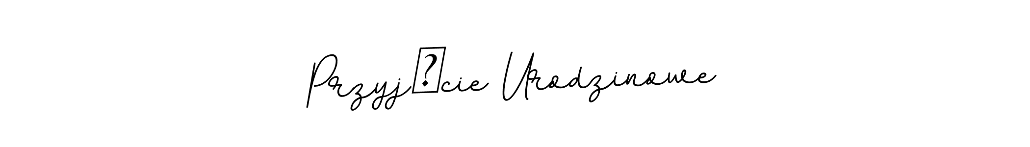 Design your own signature with our free online signature maker. With this signature software, you can create a handwritten (BallpointsItalic-DORy9) signature for name Przyjęcie Urodzinowe. Przyjęcie Urodzinowe signature style 11 images and pictures png