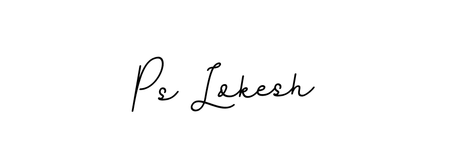 Ps Lokesh stylish signature style. Best Handwritten Sign (BallpointsItalic-DORy9) for my name. Handwritten Signature Collection Ideas for my name Ps Lokesh. Ps Lokesh signature style 11 images and pictures png