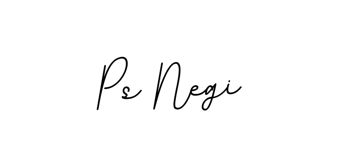 How to make Ps Negi name signature. Use BallpointsItalic-DORy9 style for creating short signs online. This is the latest handwritten sign. Ps Negi signature style 11 images and pictures png