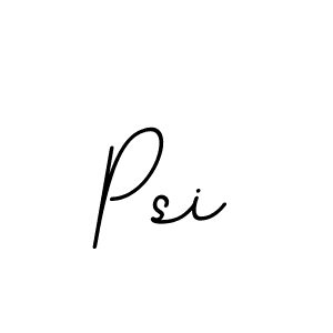 Use a signature maker to create a handwritten signature online. With this signature software, you can design (BallpointsItalic-DORy9) your own signature for name Psi. Psi signature style 11 images and pictures png