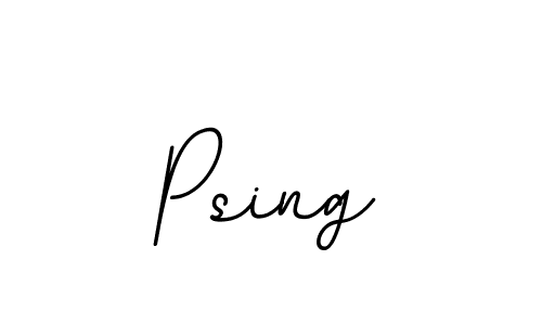 You should practise on your own different ways (BallpointsItalic-DORy9) to write your name (Psing) in signature. don't let someone else do it for you. Psing signature style 11 images and pictures png
