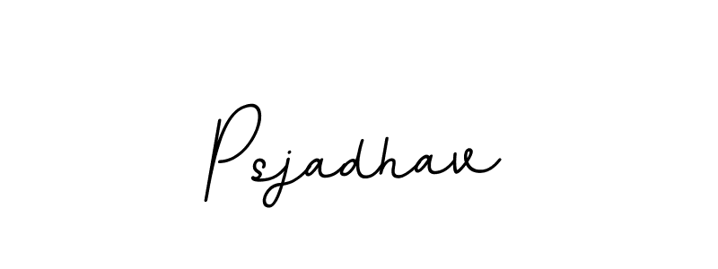 How to make Psjadhav name signature. Use BallpointsItalic-DORy9 style for creating short signs online. This is the latest handwritten sign. Psjadhav signature style 11 images and pictures png