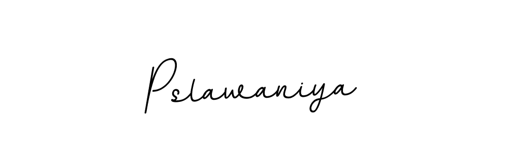 Design your own signature with our free online signature maker. With this signature software, you can create a handwritten (BallpointsItalic-DORy9) signature for name Pslawaniya. Pslawaniya signature style 11 images and pictures png