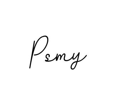 The best way (BallpointsItalic-DORy9) to make a short signature is to pick only two or three words in your name. The name Psmy include a total of six letters. For converting this name. Psmy signature style 11 images and pictures png