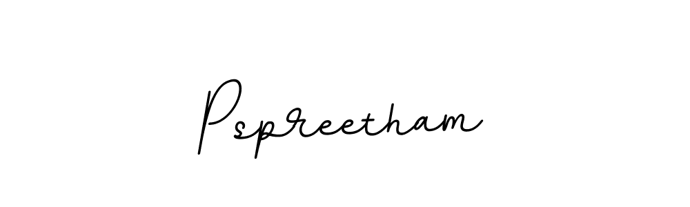 Make a beautiful signature design for name Pspreetham. With this signature (BallpointsItalic-DORy9) style, you can create a handwritten signature for free. Pspreetham signature style 11 images and pictures png