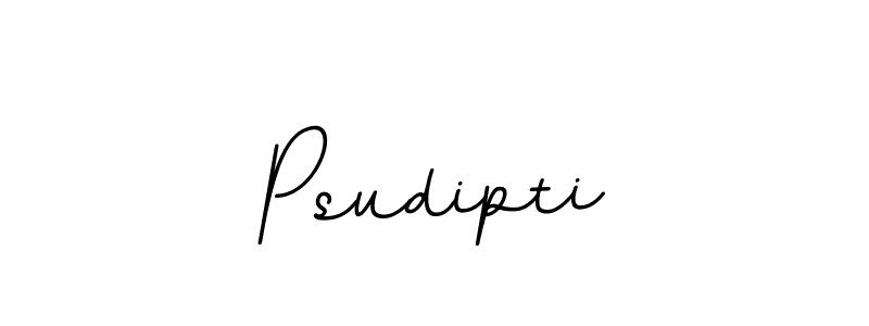 How to make Psudipti name signature. Use BallpointsItalic-DORy9 style for creating short signs online. This is the latest handwritten sign. Psudipti signature style 11 images and pictures png