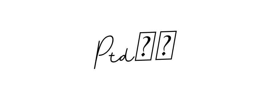 Design your own signature with our free online signature maker. With this signature software, you can create a handwritten (BallpointsItalic-DORy9) signature for name Ptd❤️. Ptd❤️ signature style 11 images and pictures png