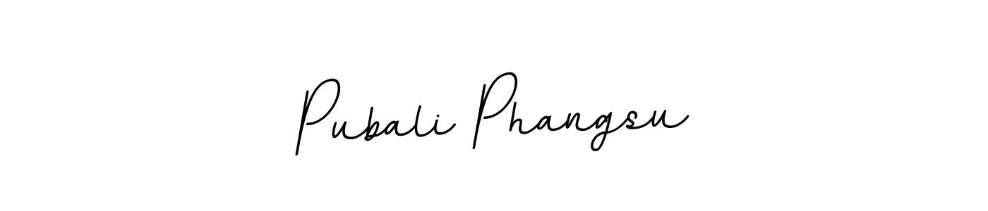 BallpointsItalic-DORy9 is a professional signature style that is perfect for those who want to add a touch of class to their signature. It is also a great choice for those who want to make their signature more unique. Get Pubali Phangsu name to fancy signature for free. Pubali Phangsu signature style 11 images and pictures png