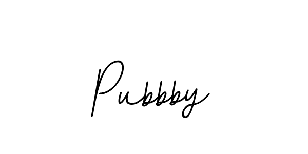 How to make Pubbby name signature. Use BallpointsItalic-DORy9 style for creating short signs online. This is the latest handwritten sign. Pubbby signature style 11 images and pictures png