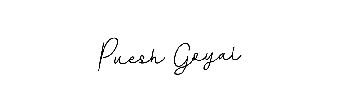 How to make Puesh Goyal name signature. Use BallpointsItalic-DORy9 style for creating short signs online. This is the latest handwritten sign. Puesh Goyal signature style 11 images and pictures png