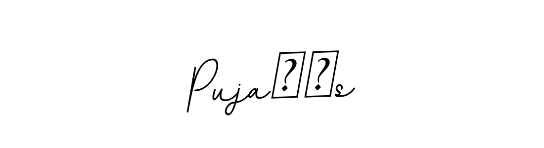 This is the best signature style for the Puja❤️s name. Also you like these signature font (BallpointsItalic-DORy9). Mix name signature. Puja❤️s signature style 11 images and pictures png