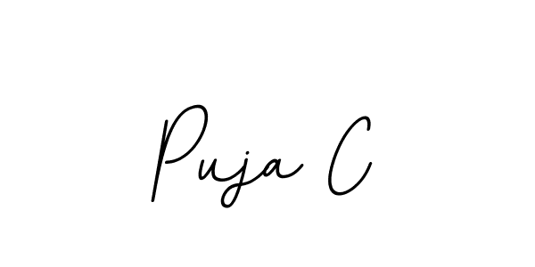 Puja C stylish signature style. Best Handwritten Sign (BallpointsItalic-DORy9) for my name. Handwritten Signature Collection Ideas for my name Puja C. Puja C signature style 11 images and pictures png