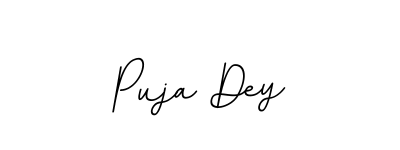 Design your own signature with our free online signature maker. With this signature software, you can create a handwritten (BallpointsItalic-DORy9) signature for name Puja Dey. Puja Dey signature style 11 images and pictures png