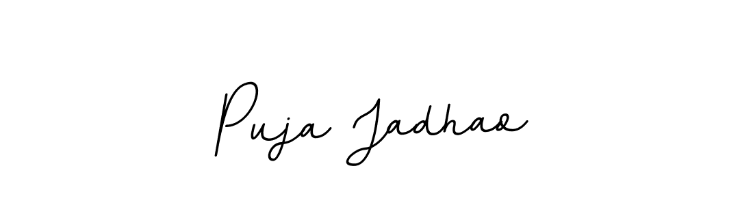 Create a beautiful signature design for name Puja Jadhao. With this signature (BallpointsItalic-DORy9) fonts, you can make a handwritten signature for free. Puja Jadhao signature style 11 images and pictures png