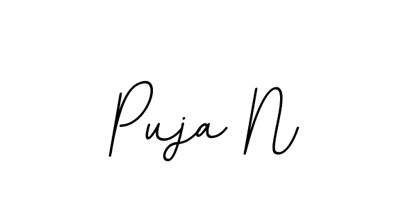 Puja N stylish signature style. Best Handwritten Sign (BallpointsItalic-DORy9) for my name. Handwritten Signature Collection Ideas for my name Puja N. Puja N signature style 11 images and pictures png
