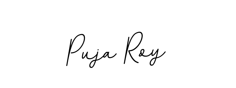 Use a signature maker to create a handwritten signature online. With this signature software, you can design (BallpointsItalic-DORy9) your own signature for name Puja Roy. Puja Roy signature style 11 images and pictures png