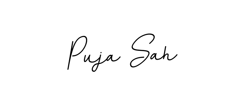 It looks lik you need a new signature style for name Puja Sah. Design unique handwritten (BallpointsItalic-DORy9) signature with our free signature maker in just a few clicks. Puja Sah signature style 11 images and pictures png