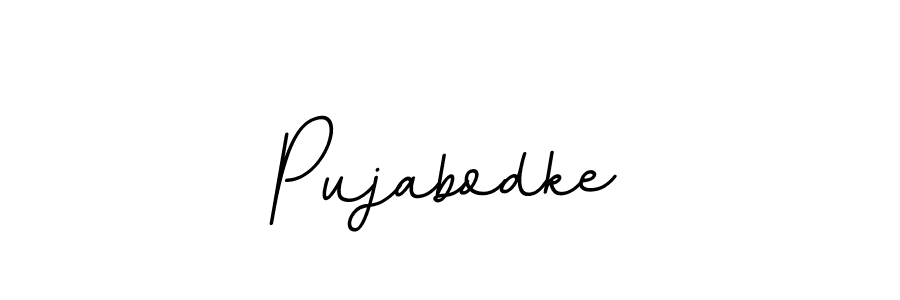 if you are searching for the best signature style for your name Pujabodke. so please give up your signature search. here we have designed multiple signature styles  using BallpointsItalic-DORy9. Pujabodke signature style 11 images and pictures png