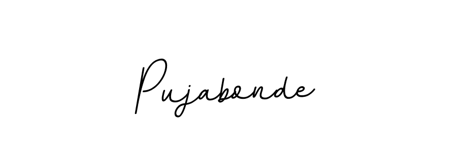 Create a beautiful signature design for name Pujabonde. With this signature (BallpointsItalic-DORy9) fonts, you can make a handwritten signature for free. Pujabonde signature style 11 images and pictures png