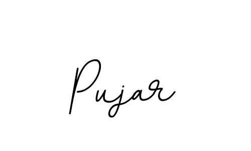 How to make Pujar name signature. Use BallpointsItalic-DORy9 style for creating short signs online. This is the latest handwritten sign. Pujar signature style 11 images and pictures png