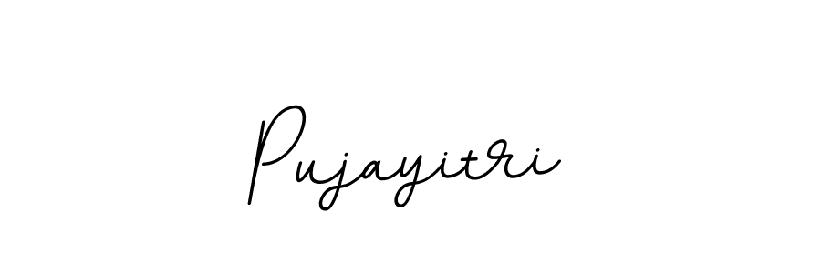 Design your own signature with our free online signature maker. With this signature software, you can create a handwritten (BallpointsItalic-DORy9) signature for name Pujayitri. Pujayitri signature style 11 images and pictures png