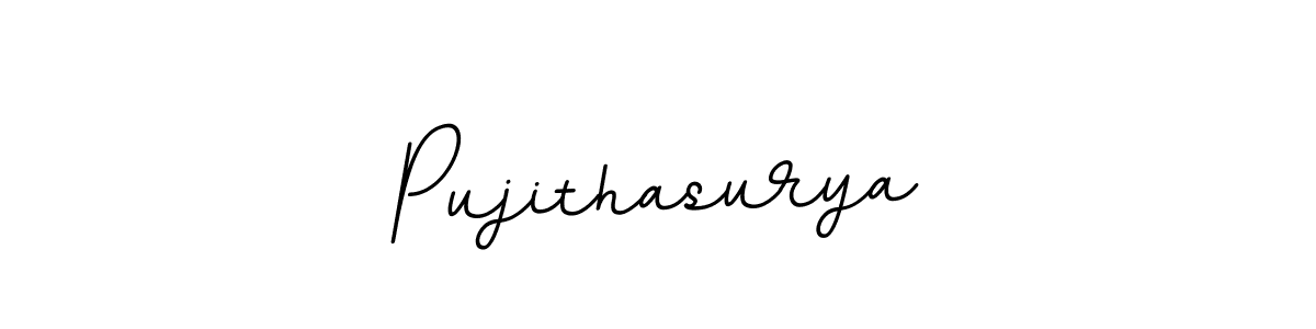 This is the best signature style for the Pujithasurya name. Also you like these signature font (BallpointsItalic-DORy9). Mix name signature. Pujithasurya signature style 11 images and pictures png