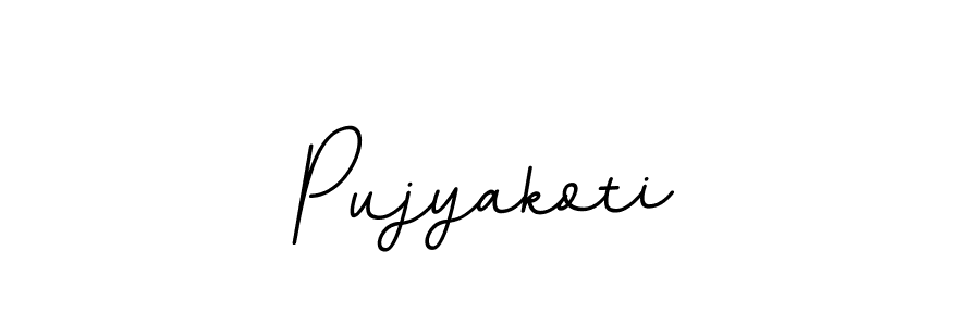 Design your own signature with our free online signature maker. With this signature software, you can create a handwritten (BallpointsItalic-DORy9) signature for name Pujyakoti. Pujyakoti signature style 11 images and pictures png