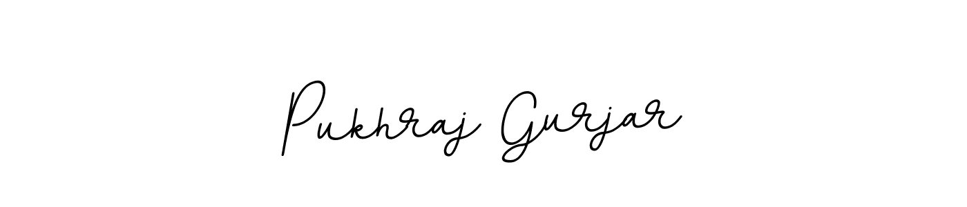 How to make Pukhraj Gurjar name signature. Use BallpointsItalic-DORy9 style for creating short signs online. This is the latest handwritten sign. Pukhraj Gurjar signature style 11 images and pictures png