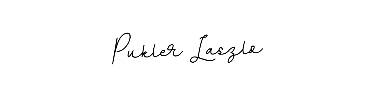 Make a beautiful signature design for name Pukler Laszlo. With this signature (BallpointsItalic-DORy9) style, you can create a handwritten signature for free. Pukler Laszlo signature style 11 images and pictures png