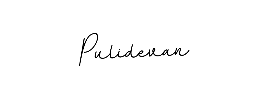 Use a signature maker to create a handwritten signature online. With this signature software, you can design (BallpointsItalic-DORy9) your own signature for name Pulidevan. Pulidevan signature style 11 images and pictures png