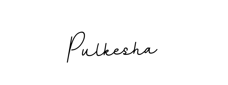 How to make Pulkesha signature? BallpointsItalic-DORy9 is a professional autograph style. Create handwritten signature for Pulkesha name. Pulkesha signature style 11 images and pictures png