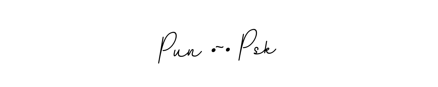 BallpointsItalic-DORy9 is a professional signature style that is perfect for those who want to add a touch of class to their signature. It is also a great choice for those who want to make their signature more unique. Get Pun •~• Psk name to fancy signature for free. Pun •~• Psk signature style 11 images and pictures png