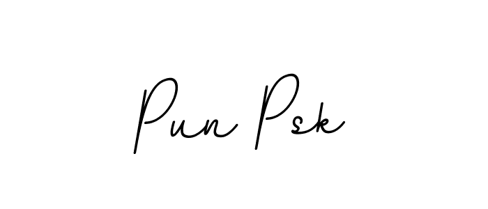 Use a signature maker to create a handwritten signature online. With this signature software, you can design (BallpointsItalic-DORy9) your own signature for name Pun Psk. Pun Psk signature style 11 images and pictures png