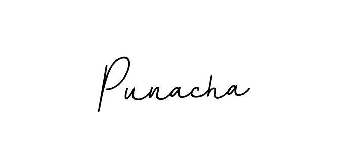 Make a beautiful signature design for name Punacha. With this signature (BallpointsItalic-DORy9) style, you can create a handwritten signature for free. Punacha signature style 11 images and pictures png